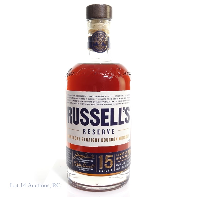 Russell's Reserve 15 Year Bourbon (2024): Russell's Reserve 15 Year Limited Release Bourbon (2024), 117.2 Proof, 750 ml, Released: 04-09-24.