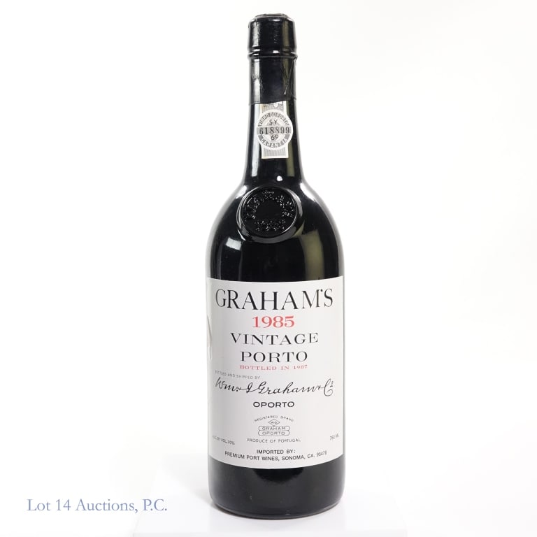 1985 Graham's Vintage Porto: 1985 Graham's Vintage Porto, 20% ABV, 750 ml, Vintage: 1985, Bottled: 1987