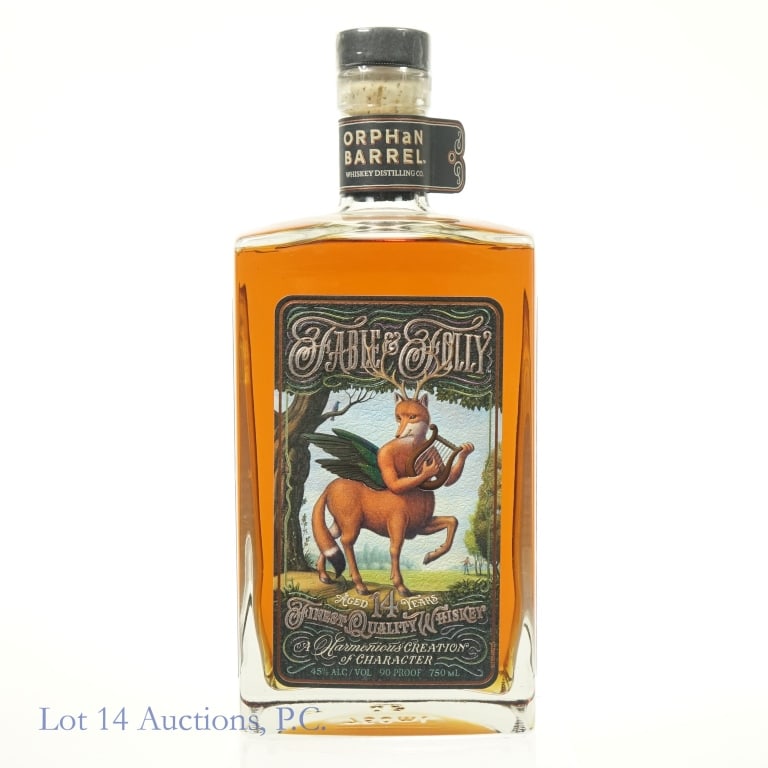 Orphan Barrel 14 Yr Fable & Folly Whiskey: Orphan Barrel 14 Yr Fable & Folly Whiskey, 90 Proof, 750 ml, Bottle #43211.