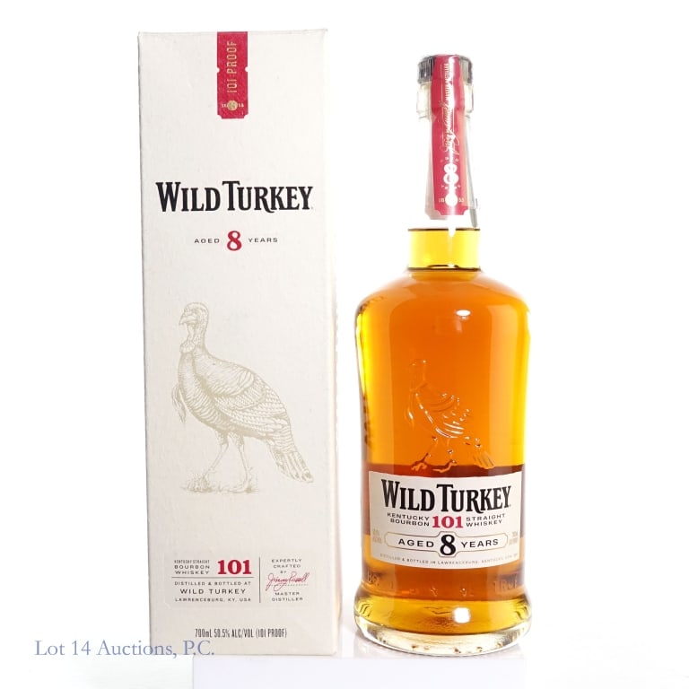 Wild Turkey 8 Year Bourbon (Japanese Export): Wild Turkey 8 Year 101 Bourbon, 101 Proof, 700 ml, Japanese Export, Box included.