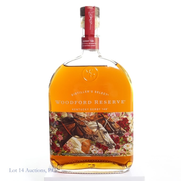 Woodford Reserve Kentucky Derby 148 Bourbon (1 L): Woodford Reserve Kentucky Derby 148 Bourbon, 90.4 Proof, 1 Liter, Derby: 05-07-22.
