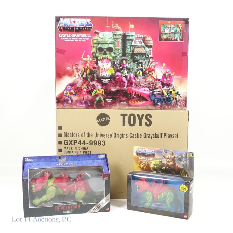 Mattel Masters Of The Universe Sets & More (3): (NIB) 2020 Mattel Masters Of The Universe Origins Castle Grayskull Playset & More (NIB - New In Box / Factory Sealed) (With Shipping Box) (3 Sets Total - All Unopened). Includes: Mattel Masters Of The