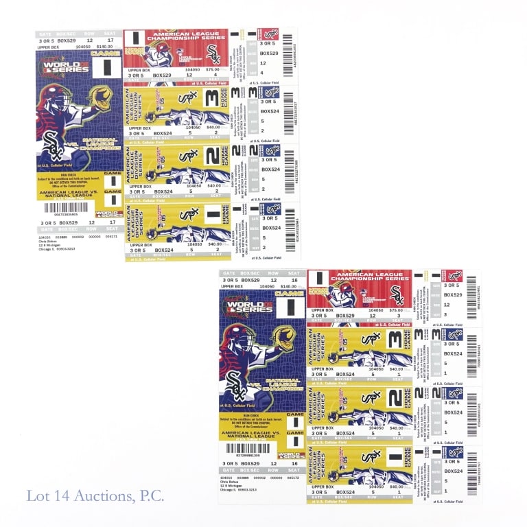 2005 Unused World Series Ticket Game 1 (2) Auction
