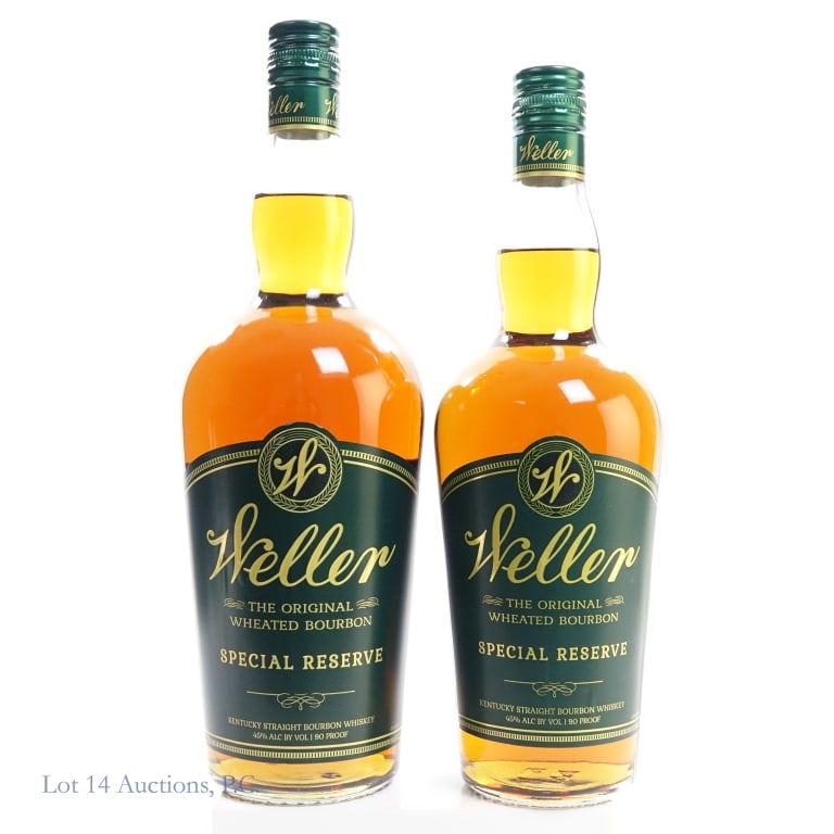 Weller Special Reserve Bourbon (2, 750 ml & 1 L): 2 bottles total in this lot. 1-Weller Special Reserve Bourbon (2024), 90 Proof, 750 ml. 2-Weller Special Reserve Bourbon (2024), 90 Proof, 1 Liter.