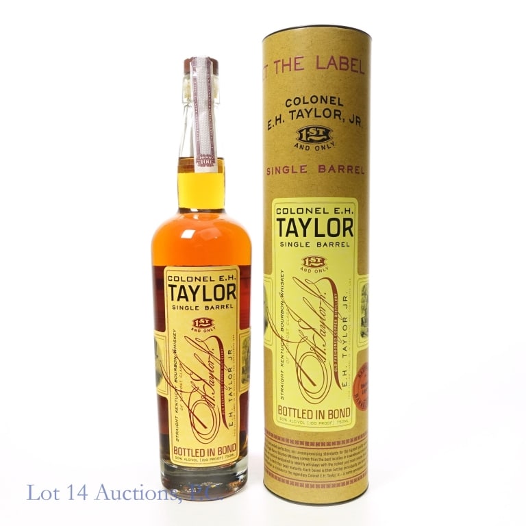 Colonel E.H. Taylor SB Bourbon Store Pick (2024): Colonel E.H. Taylor Single Barrel Bourbon (2024), 100 Proof, 750 ml, Discount Liquors Barrel #045 Private Selection, Cylinder tube included.