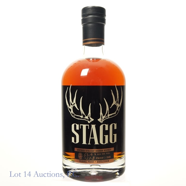 Stagg Barrel Proof Bourbon (Batch 24B, 127.8 pf): Stagg Barrel Proof Bourbon (2024), 127.8 Proof, 750 ml, Batch #24B.