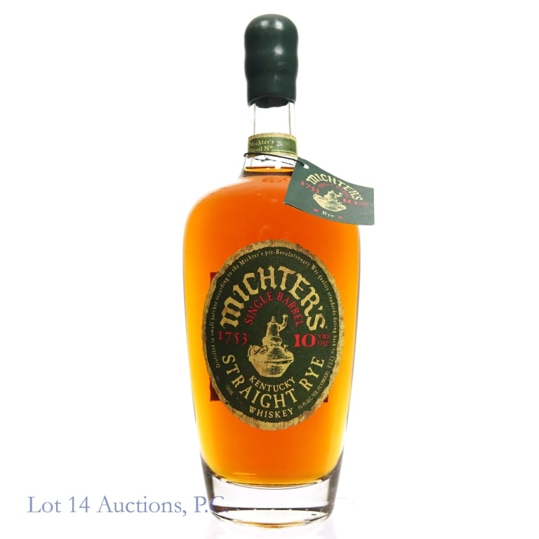 Michter's 10 Year Single Barrel Rye (2024): Michter's 10 Year Single Barrel Rye (2024), 92.8 Proof, 750 ml, Barrel #24C1381.