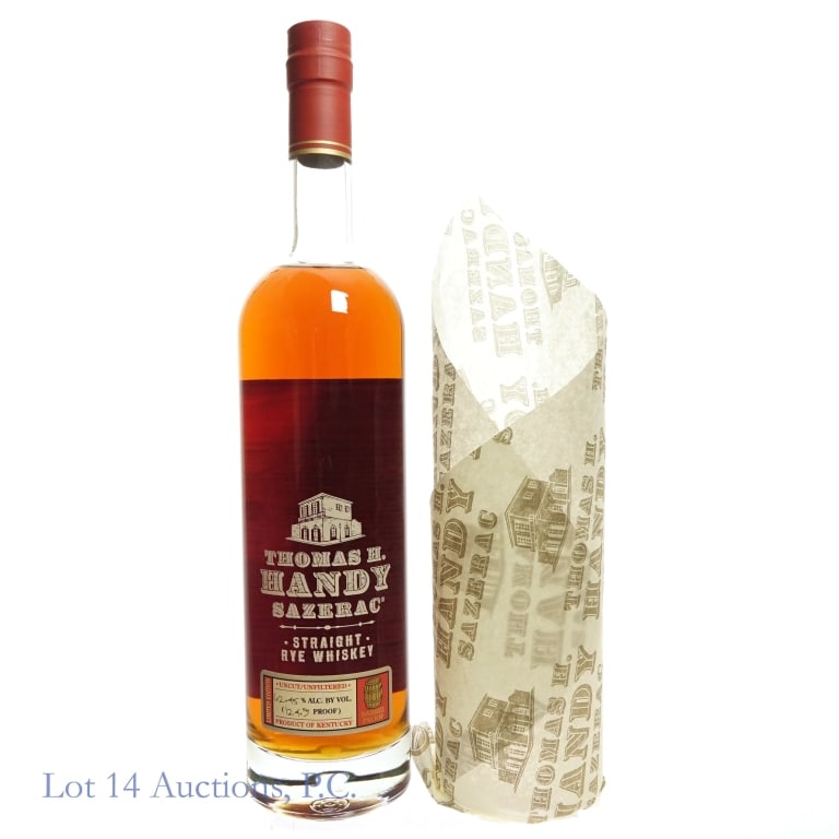 Thomas H. Handy Sazerac Rye 2023 BTAC: Thomas H. Handy Sazerac Rye, 124.9 Proof, 750 ml, 2023 BTAC, Aged: 6 Years, 2 Months.