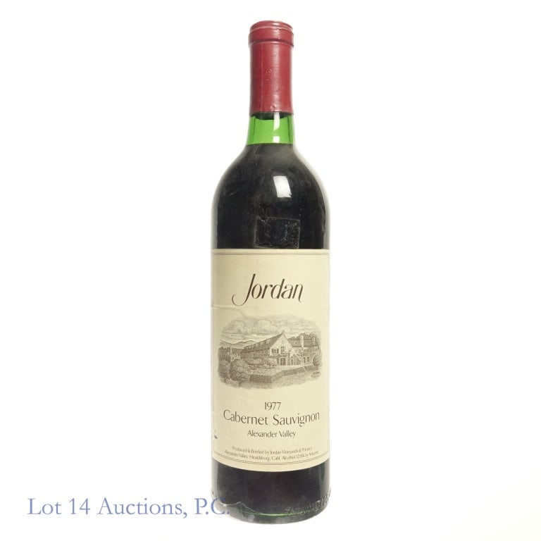 1977 Jordan Alexander Valley Cabernet Sauvignon: 1977 Jordan Alexander Valley Cabernet Sauvignon, 12.8% ABV, 750 ml, Vintage: 1977, Region: Sonoma County, California.