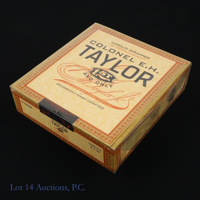 E.H. Taylor Corojo Wrapper Corona Cigar (15 Pk): Colonel E.H. Taylor Corojo Wrapper Corona Cigars, 6" x 46, Sealed case of 15 cigars, Origin: Dominican Republic. Consigner stored these cigars since original purchase in a humidity-controlled humidor,