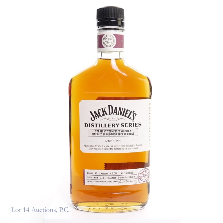 Jack Daniel's Dstllry Srs Oloroso Sherry Whiskey: Jack Daniel's Distillery Series Tennessee Whiskey, 90 Proof, 375 ml, finished in oloroso sherry casks, Selection #12, Released: December 2023.