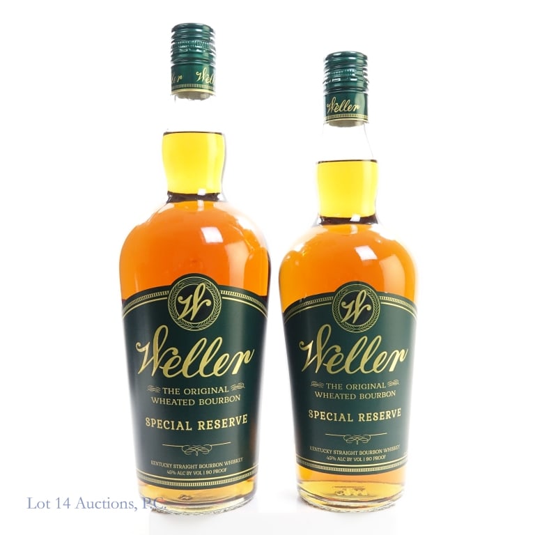 Weller Special Reserve Bourbon (2, 750 ml & 1 L): 2 bottles total in this lot. 1-Weller Special Reserve Bourbon (2023), 90 Proof, 750 ml. 2-Weller Special Reserve Bourbon (2024), 90 Proof, 1 Liter.
