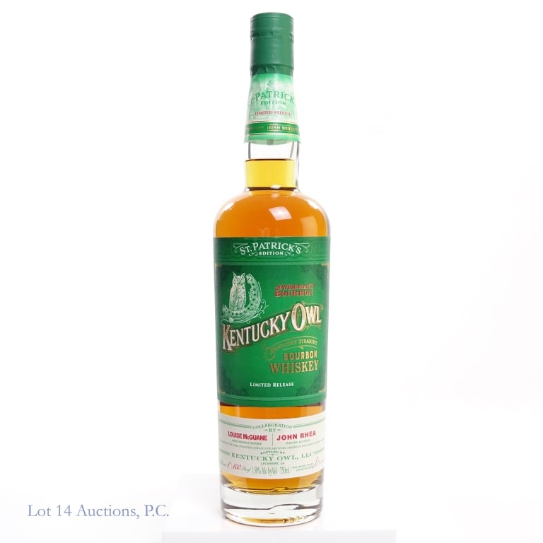 Kentucky Owl St. Patrick's Edition Bourbon: Kentucky Owl St. Patrick's Edition Bourbon, 100 Proof, 750 ml, Release #1.