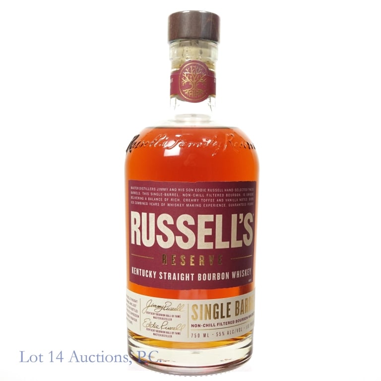 Russell's Reserve Single Barrel Bourbon (2024): Russell's Reserve Single Barrel Bourbon (2024), 110 Proof, 750 ml, LL/ME170811, Released: 05-17-24.