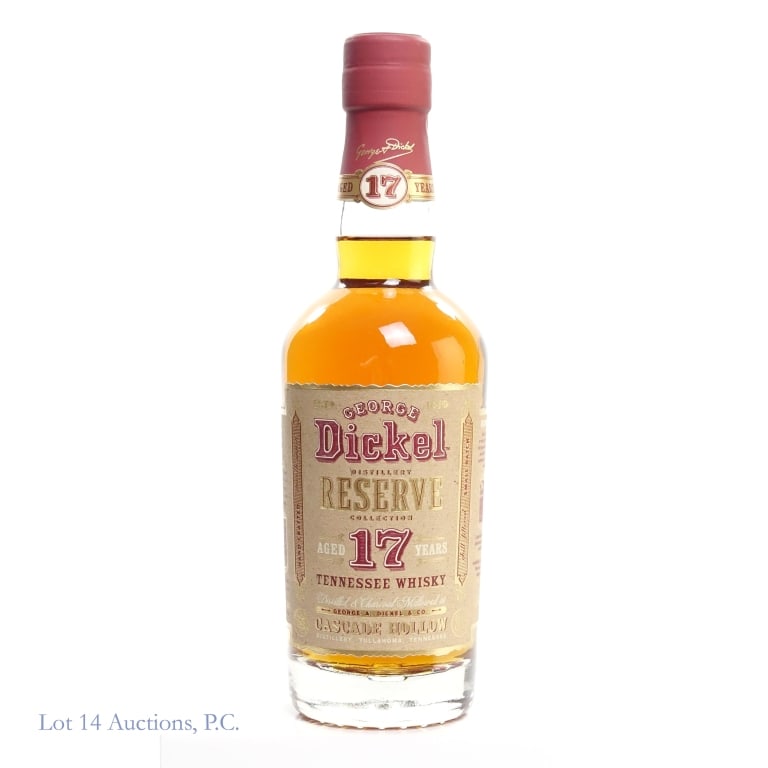 George Dickel 17 Year Tennessee Whiskey (375 ml): George Dickel 17 Year Reserve Collection Small Batch Tennessee Whiskey, 87 Proof, 375 ml.