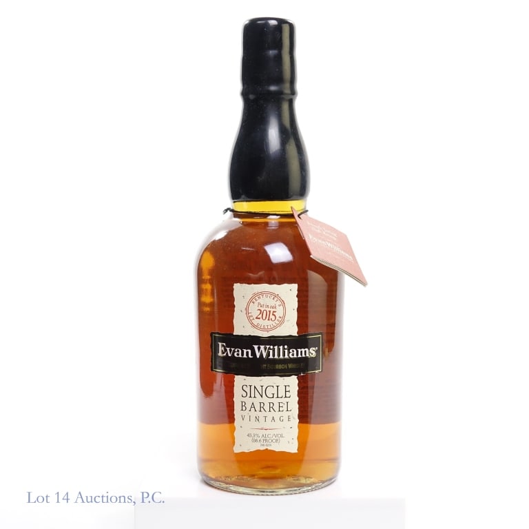Evan Williams Single Barrel Vintage Bourbon 2024: Evan Williams Single Barrel Vintage Bourbon (2024), 86.6 Proof, 750 ml, Bottled: 04-04-24, Barreled: 12-15-15, Barrel #710.
