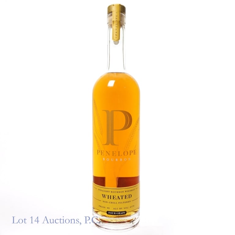 Penelope Wheated Four Grain Bourbon: Penelope Wheated Four Grain Bourbon, 95 Proof, 750 ml.
