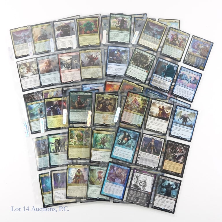 Magic The Gathering Cards, All Mythic (99 Total): Magic The Gathering Cards, All Mythic (99 Total). Features (11) pages of cards that are exclusively Mythic (orange-red / bronze) . The cards seem to be predominantly from 2013-2024. Please see images 