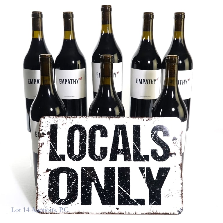 Empathy California Red Wine (8, LOCAL PICK-UP): LOCAL PICK-UP or THIRD PARTY SHIPPING ONLY. This lot contains 8 bottles of: NV Empathy California Red Wine, 15% ABV, 750 ml, Vintage: NV (nonvintage).
