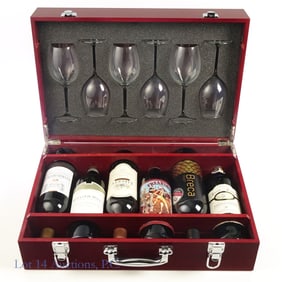 6 Bottle Wine Case w/ Glasses (LOCAL PICK-UP ONLY)
