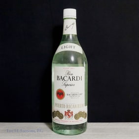 90s Bacardi Superior Silver Label Rum (1 Liter)