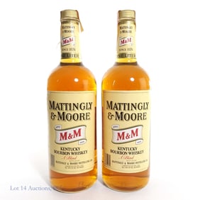 1980s Mattingly & Moore Bourbon (2, 1 Liter)