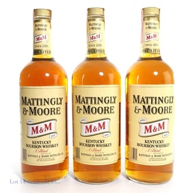 1980s Mattingly & Moore Bourbon (3, 1 Liter)