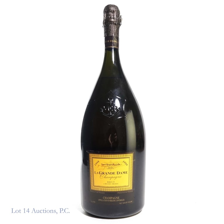 1990 Veuve Clicquot La Grande Dame Champagne 1.5 L: 1990 Veuve Clicquot Ponsardin La Grande Dame Brut Champagne, 12.5% ABV, 1.5 Liters, Vintage: 1990.