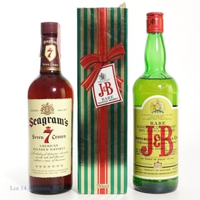 Seagram's 7 Crown Whiskey & J&B Rare Scotch (2)