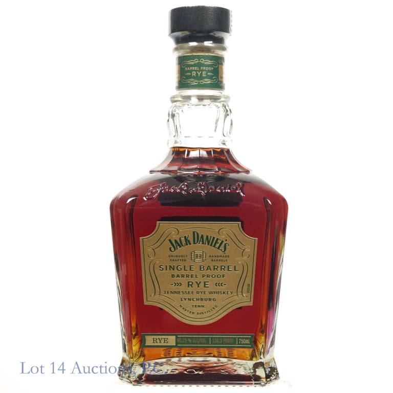 Jack Daniel's SB Barrel Proof Rye (2023): Jack Daniel's Single Barrel Barrel Proof Rye (2023), 130.3 Proof, 750 ml, Bottled: 10-19-23, Barrel #23-23533.