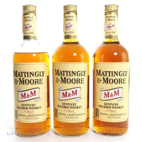 1980s Mattingly & Moore Bourbon (3, 1 Liter)*