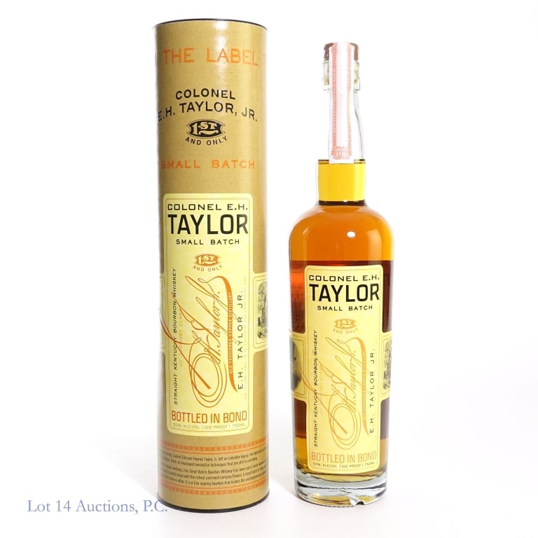 Colonel E.H. Taylor Small Batch Bourbon (2022): Colonel E.H. Taylor Small Batch Bourbon (2022), 100 Proof, 750 ml. Cylinder tube included.