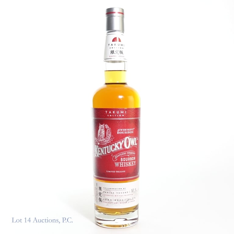 Kentucky Owl Takumi Edition Bourbon: Kentucky Owl Takumi Edition Bourbon, 100 Proof, 750 ml.