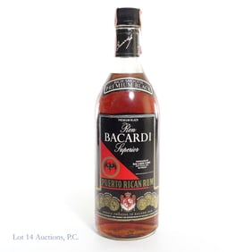 1980s Bacardi Superior Premium Black Rum (1 Liter)