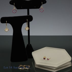 14k & 10K Y Gold Earrings (4 Pair)