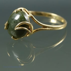 10K Y Gold Jade / Jadeite Ring