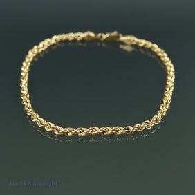 10K Y Gold Rope Style Bracelet
