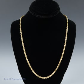 14K Y Gold Rope Style Necklace Chain