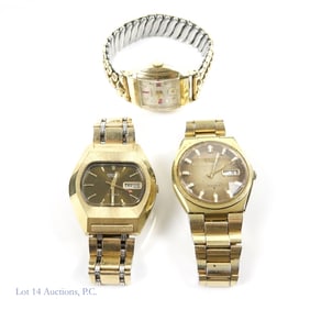 Benrus, 2 Seiko Men's Watches RUNNING