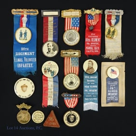 Illinois Civil War Reunion Badges (14)
