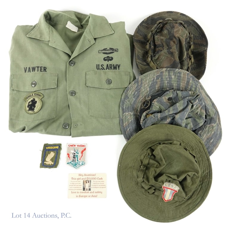 Vietnam-Era Boonie Hats, Ranger Shirt, More ***: *** NOTE: We have just received additional information indicating that the patches and propaganda card were produced POST-Vietnam War for the collector market. Vietnam-era (after Vietnam) Boonie hat w