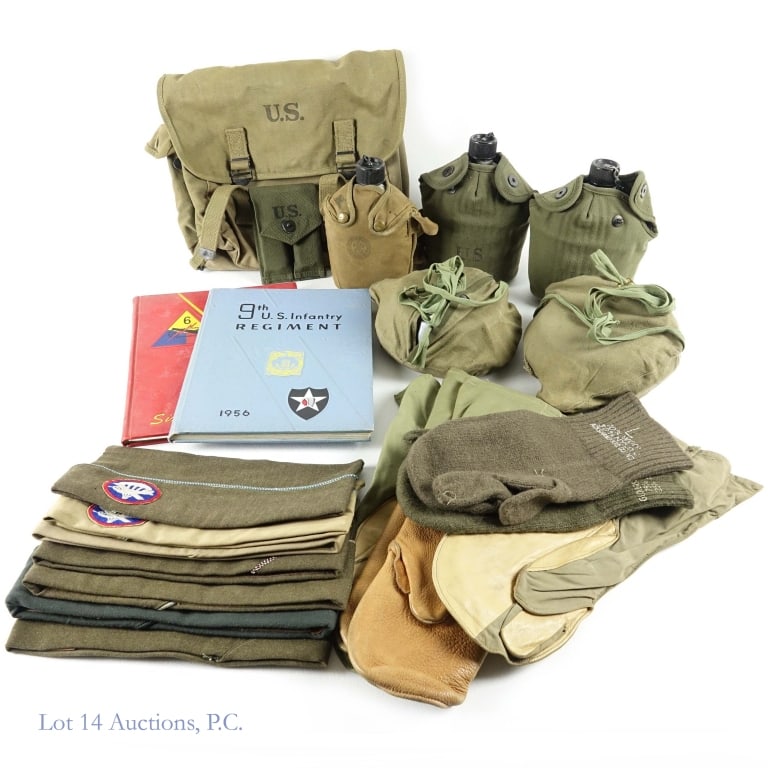 U.S. Militaria - Some From Alaska?: Two yearbooks: Feb 1956 Fort Leonard Wood 6th Armored Division and July 1956 Fort Lewis 9t Infantry Regiment. Part of the paperwork in one book indicates the former owner was stationed at Ladd AFB in 