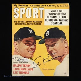 Al Kaline / Rocky Colavito Signed Sport Magazine