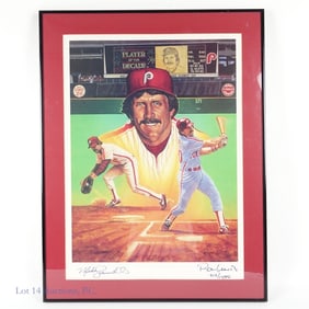 Mike Schmidt Signed Ron Lewis Litho (912/1500)