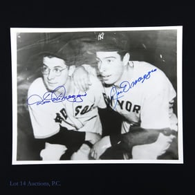 Signed Joe DiMaggio / Dom DiMaggio 8x10 Photograph