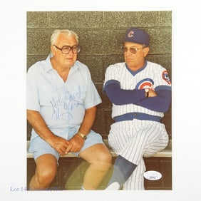 Harry Caray Signed 8X10 Photograph (JSA COA)