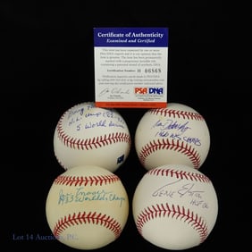 4 World Series & HOF Signed Baseballs