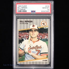 1989 Fleer #616 Bill Ripken FF Error PSA 10 GEM MT