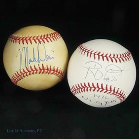 Randy Jones / Mark Davis Signed Baseballs (2)