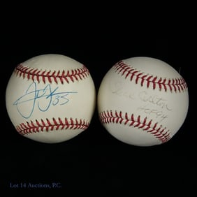Steve Carlton / Frank Thomas Signed Baseballs (2)